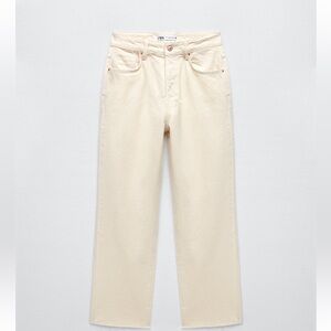 Zara high rise straight leg jean